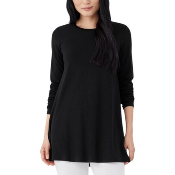 Eileen Fisher black knit tunic sweater size S - Picture 1 of 5